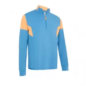 image of Callaway 1/4 Zip Colour Block Pullover VALLARTA Blue - L