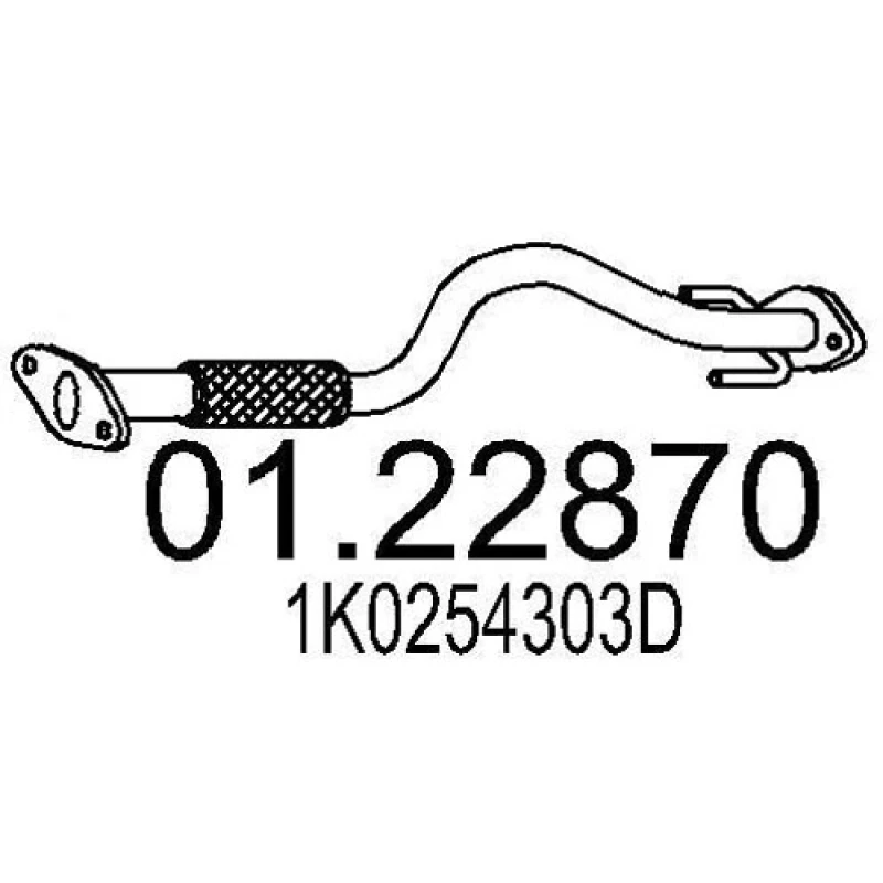 Image of MTS 01.22870 Exhaust Pipe Front, Length: 850mm Exhaust Pipe (17)