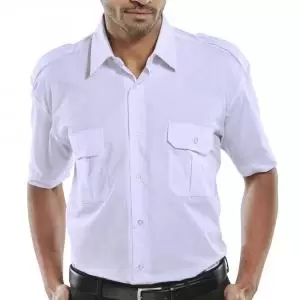 image of Pilot Shirt Short Sleeve White 16.5