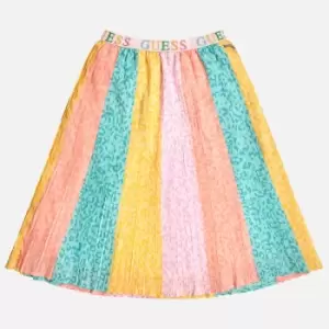 Image of Guess Kids Leopard-Print Crepe Pleated Skirt - 10 Years