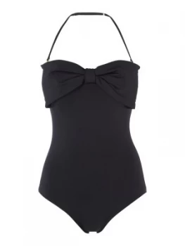 Image of Kate Spade New York Bandeau bow swimsuit Black