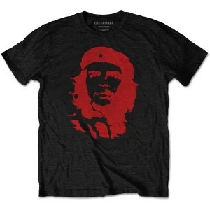 Image of Che Guevara - Red on Black Unisex Large T-Shirt - Black