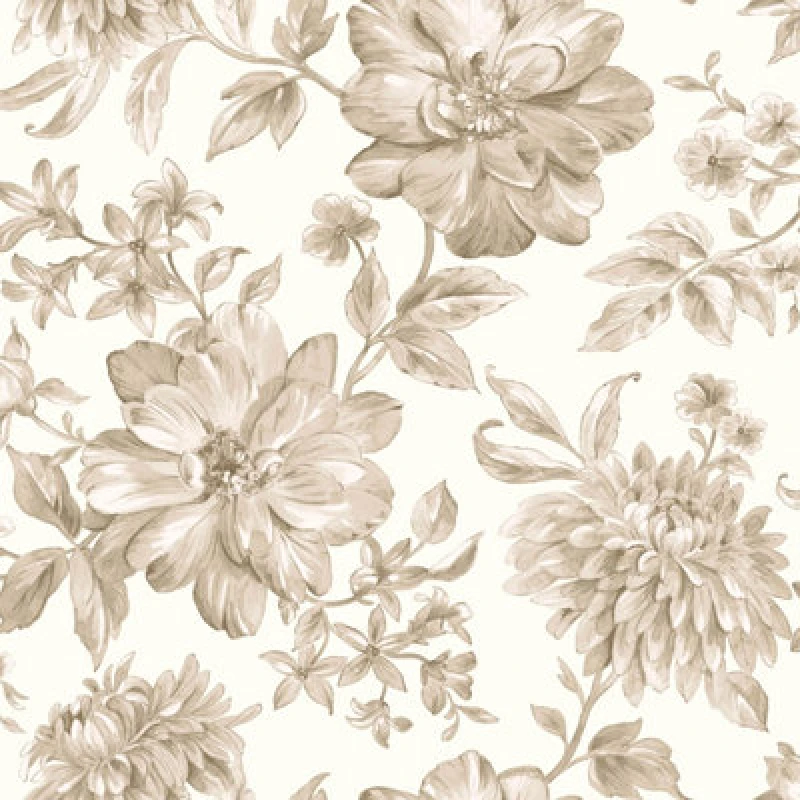 Image of Fine Decor Fine Decor Fd43611 Isabella Floral Wallpaper Roll, Natural