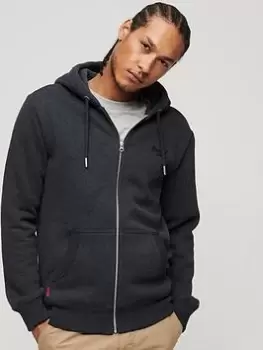 Image of Superdry Essential Logo Zip H - Dark Blue, Dark Blue, Size 2XL, Men