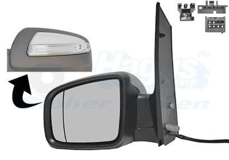 Image of VAN WEZEL Wing mirror VAN WEZEL 3081825