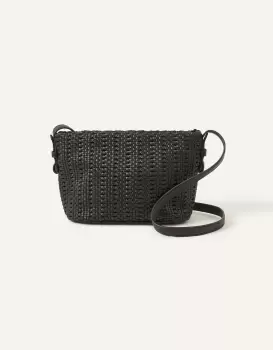 Image of Accessorize Woven Cross-Body Bag Black