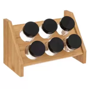 image of 5Five Bamboo Spice Rack X 6 Jars