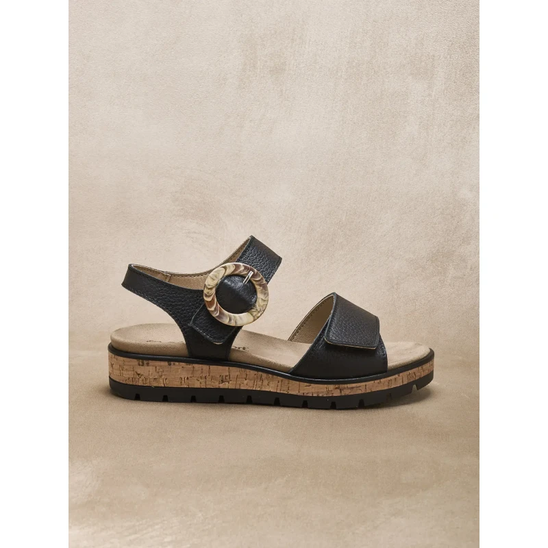 Image of Pediconfort Womens removable insole Velcro sandals Pediconfort Noir Female 37