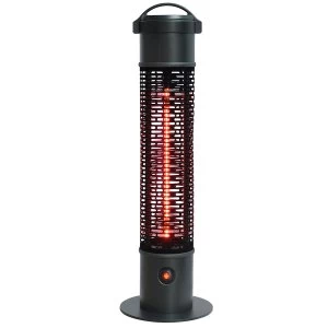 Image of La Hacienda Black Series Tauri Portable Tower Heater - Carbon Fibre Element 1200W IP55 - Black