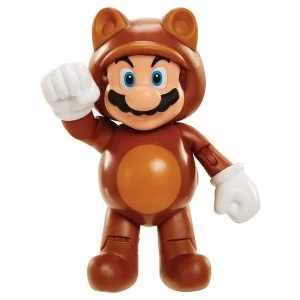 image of Tanooki Mario With Coin (Super Mario) World Of Nintendo 4" Action Figure