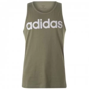 Image of adidas Mens Graphic Tank Top - RawKhaki/White