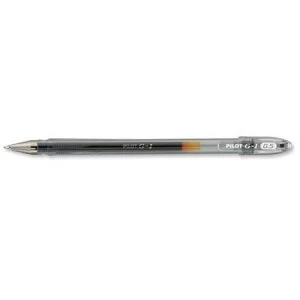 image of Pilot G105 Gel Ink Pen Ergonomic Grips 0.5mm Tip 0.3mm Line Black Pack of 12 Pens