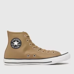 Image of Converse Tan Leather Hi Workwear Trainers