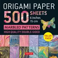 Image of origami paper 500 sheets marbled patterns 6 15cm tuttle origami paper doub