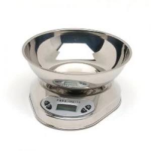 image of Genware Digital Scales Stainless Steel 5KG Graduated 1 g