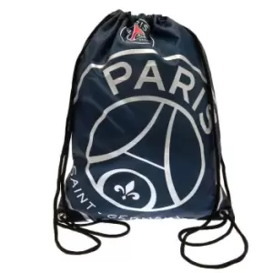 Paris Saint Germain FC Drawstring Bag (One Size) (Navy/White)