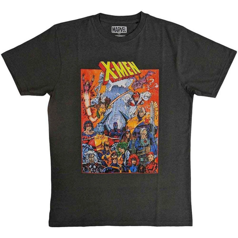 Image of Marvel X-Men Full Characters T Shirt Black unisex