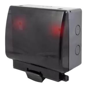 Image of Click Scolmore Aquip Weatherproof IP66 13A 2 Gang Switched Socket Neon - OA840T