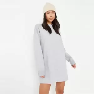 image of Missguided Sweater Dress - Grey