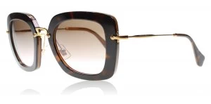 image of Miu Miu MU07OS Sunglasses Havana / Opal KAZ0A6 52mm