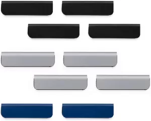 Image of Durable Magnetic clip DURAFIX CLIP (W x H) 60 mm x 17mm Self-adhesive Black, Silver, Dark blue 10 pcs/pack 10 pcs 470900