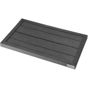 image of WPC Floor Element Solar Outdoor Shower 101x63x5.5cm Anti Slip Pads Anthracite Floor Plate Garden Shower Pool Ladder - Casaria