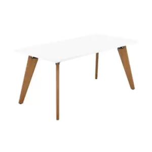 Image of Plateau Office Rectangular Meeting Table - 1600mmX800mmX740mm - White