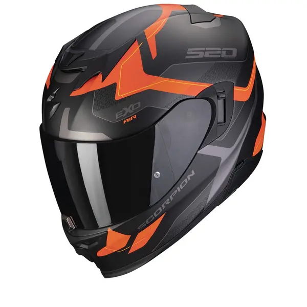 image of Scorpion Exo-520 Evo Air Elan Matt Black-Orange Full Face Helmets Size XS