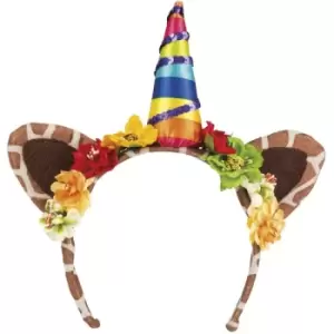 image of Jungle Unicorn Tiara One Size Fancy Dress