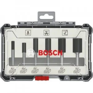 Image of Groove milling cutter set, 1/4" shaft, 6-part Bosch Accessories 2607017467