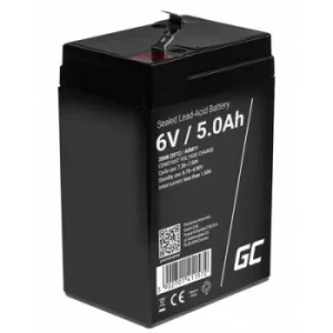 Image of Green Cell AGM11 VRLA 6 V 5 Ah VRLA gel (W x H x D) 70 x 107 x 47mm 4.8mm blade terminal High number of charge cycles, Maintenance-free