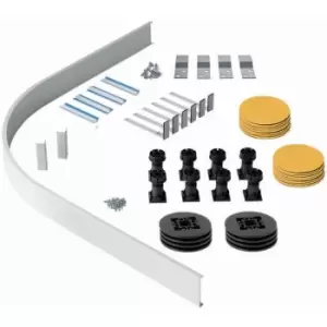 image of Shower Tray Riser Kit Panel For Quadrant Offset Quadrant Plinth Adjustable Feet