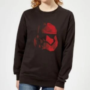Image of Star Wars Jedi Cubist Trooper Helmet Black Womens Sweatshirt - Black