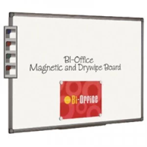 image of Bi-Office Magnetic Whiteboard 1200x900mm Aluminium Finish MB1406186