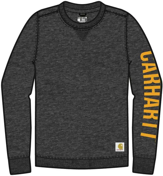 Image of Carhartt Crewneck Graphic Logo Pullover, grey, Size XL