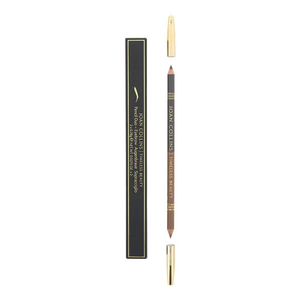 image of Joan Collins Eyebrow Pencil Duo Charcoal/light Brown 1.56g