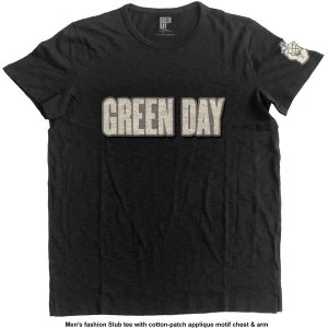Image of Green Day - Logo & Grenade Unisex Large T-Shirt - Black