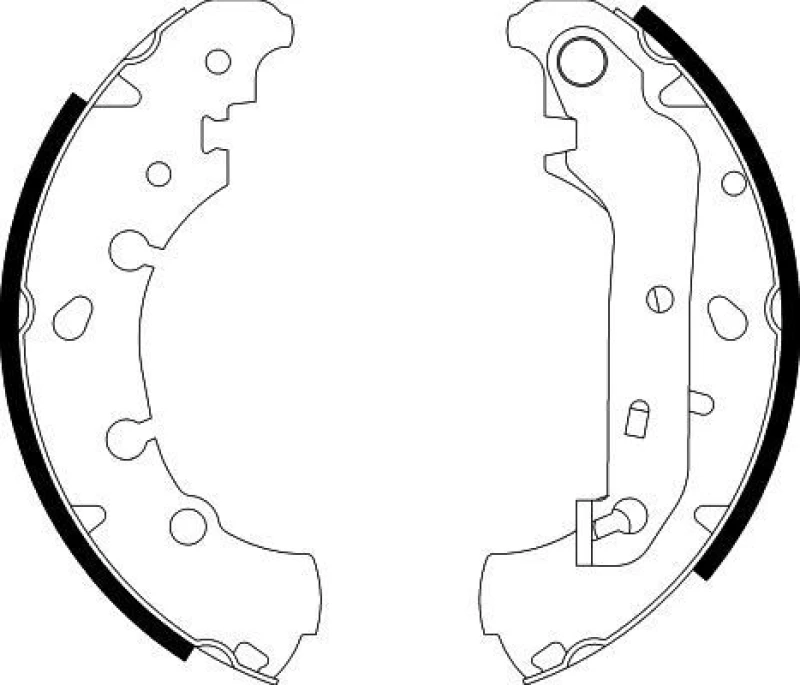 Image of HELLA Brake Shoe Set HELLA 8DB 355 002-411