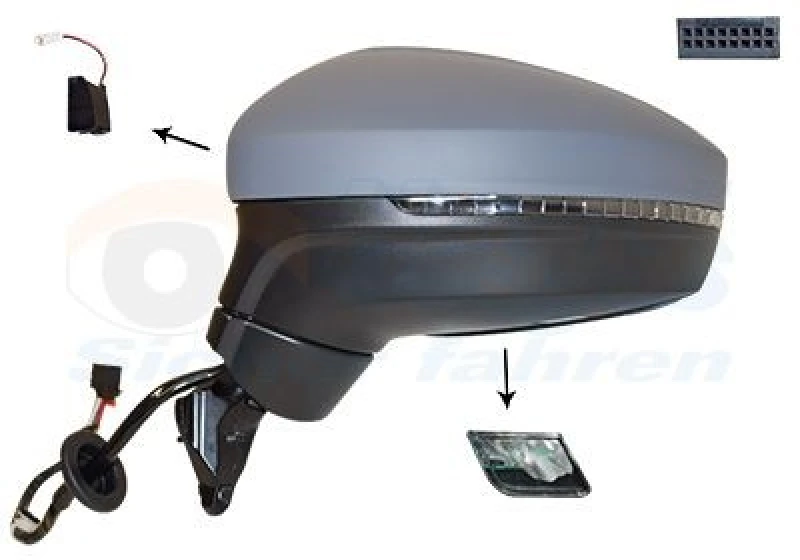 Image of VAN WEZEL Wing mirror VAN WEZEL 5747827