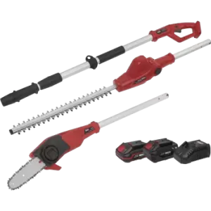 Image of Sealey CP20VTPCOMBO 20V Cordless Telescopic Chainsaw and Hedge Trimmer