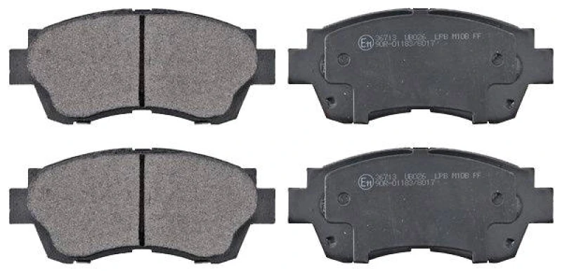 Image of A.B.S. 36713 Brake pad set without integrated wear sensor Brake Pad Set,disc brake (402)
