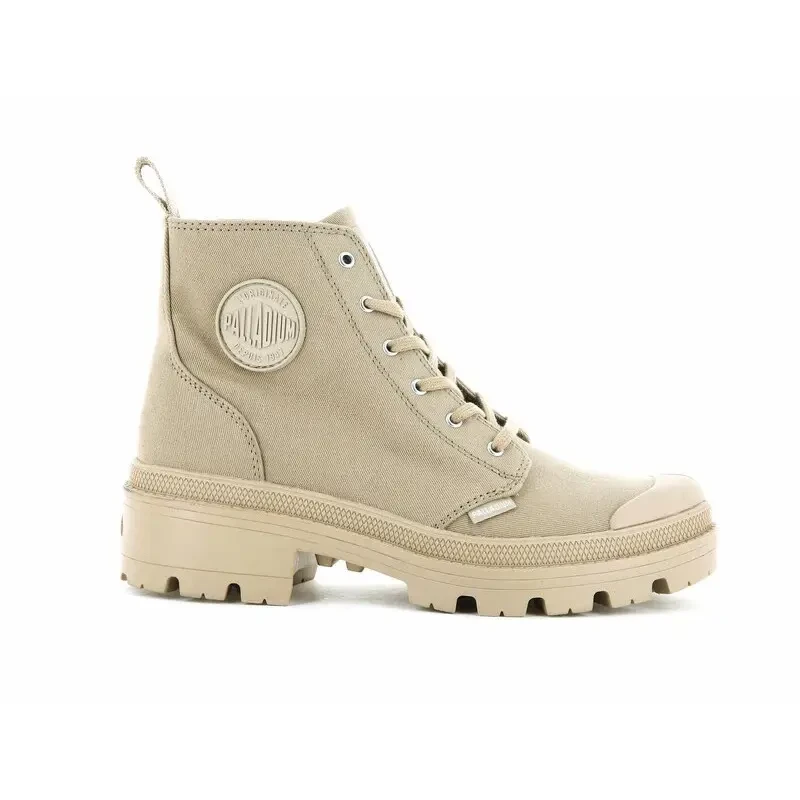 Image of Palladium Pallabase Twill High Top Trainers beige Women 36 (3.5);37 (4);38 (5);39 (5.5 to 6);40 (6.5);41 (7)