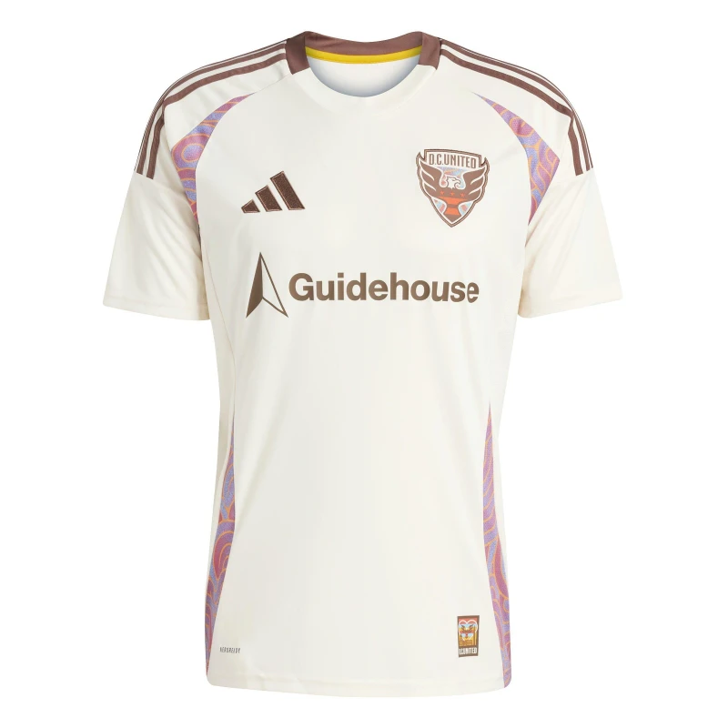 Image of adidas DC United Away Shirt 2025 2026 Adults Ecru Tint male S