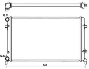 image of NRF 53404 Engine Cooling Radiator Aluminium Mechanically jointed cooling fins