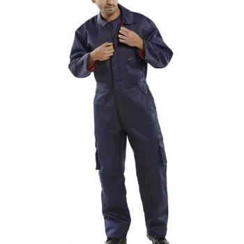 Image of Click Workwear Quilted Boilersuit Navy Blue Size 48 Ref QBSN48 Up to 3
