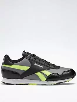 Image of Reebok Royal Classic Jogger 3 Shoes, Black/Grey, Size 10.5 Younger, Women