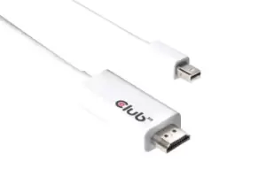 image of CLUB3D Mini DisplayPort 1.2 to HDMI 2.0 Active Cable 4K60Hz...