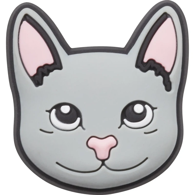 Image of Crocs Jibbitz Crocs Grey Cat Gris Unisex TU
