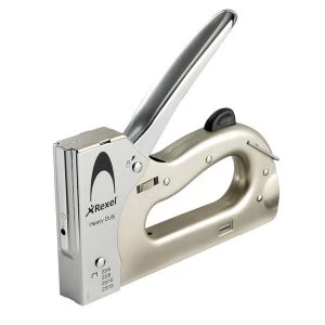 Rexel Heavy Duty Tacker Stapler Stain Chrome