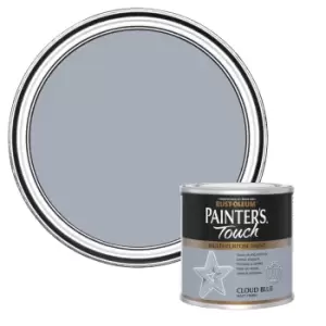 image of Rust-Oleum Painter's Touch Cloud Blue Matt Furniture Paint, 250Ml